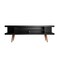 Manhattan Comfort Utopia 70.47" TV Stand with Splayed Wooden Legs and 4 Shelves in Black 19753 - alternate 1
